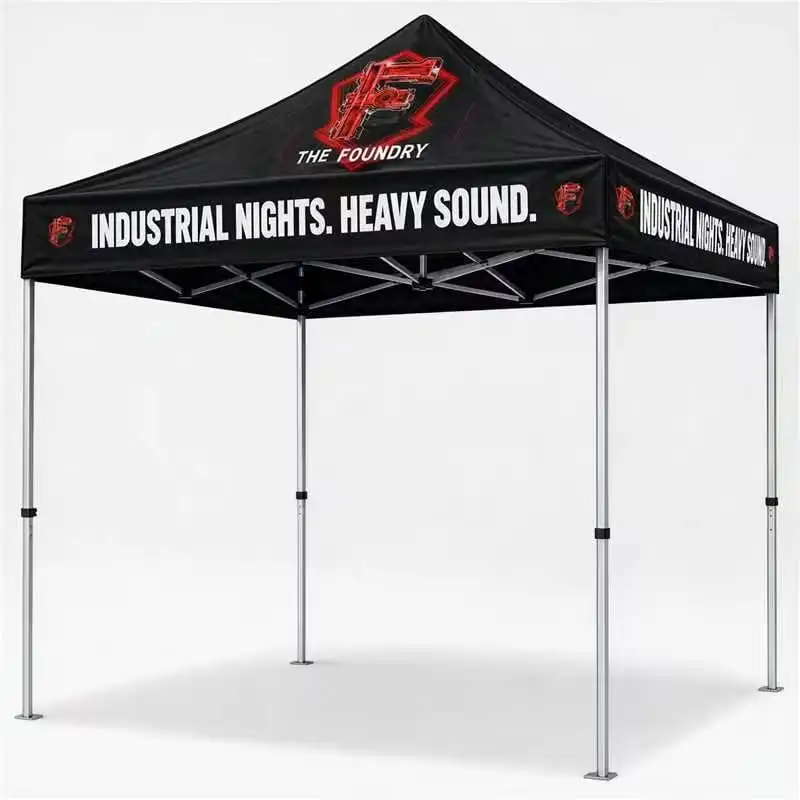 Gold 10 Tent Package #1 — 10ft x 10ft custom pop up canopy tent with full color printed roof and valance, unlimited colors and images