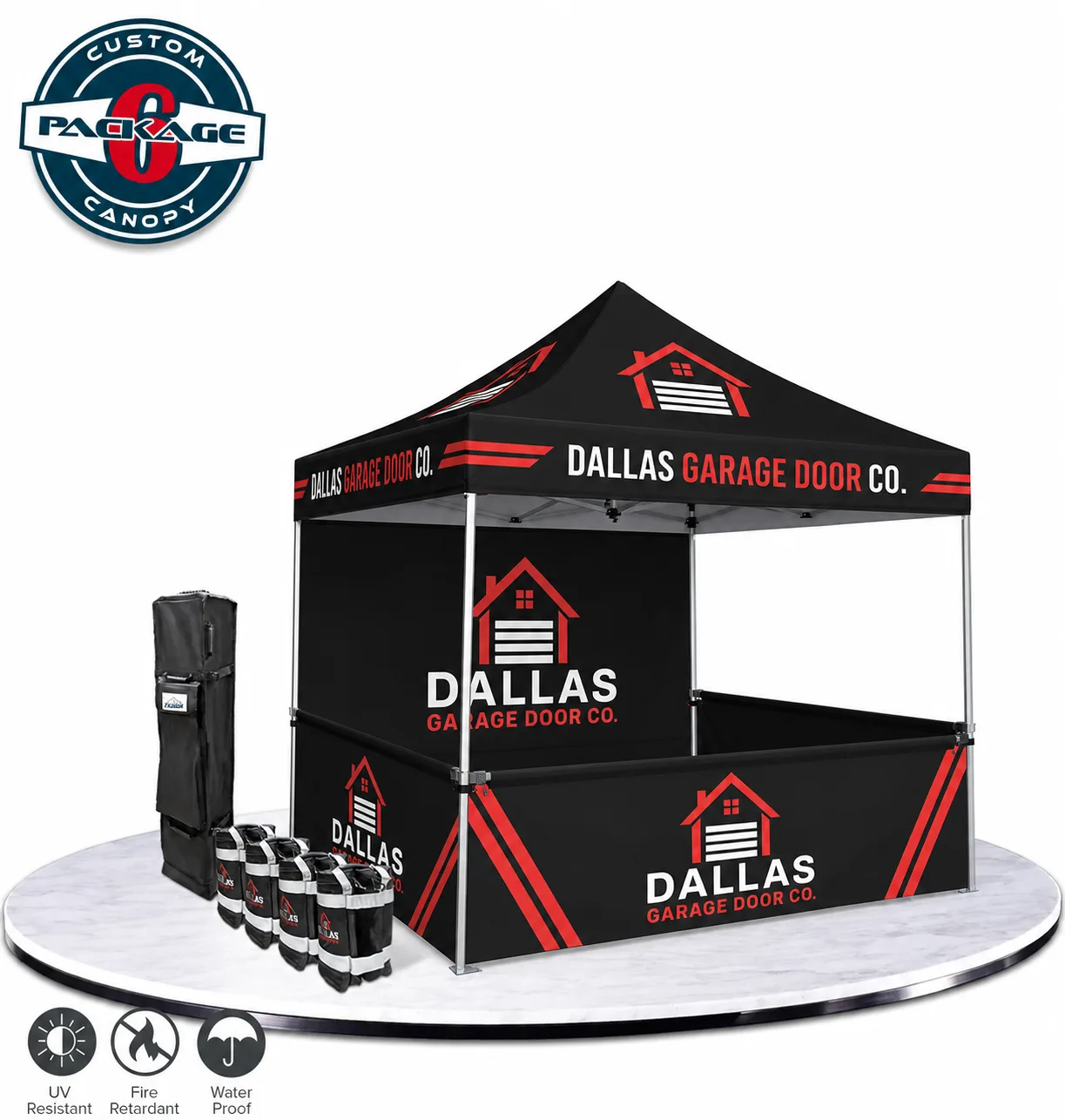 10'x20' Custom Tent Package with Mesh Back Wall — Standard (IMP-4CB3-01)